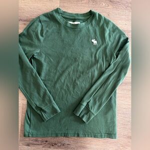 Abercrombie kids Green Long Sleeve Shirt with logo